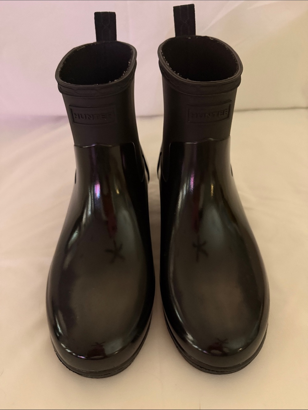 Hunter Women's Short Gloss Rain Boots - Black